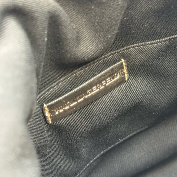 🆕 KARL LAGERFELD PARIS 🧿 NWT K/Kushion Folded Tote, Champagne Muted Metallic - Picture 13 of 16